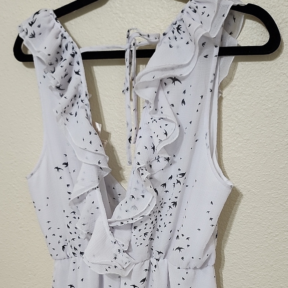 H&M White Ruffled Sleeveless Mini Dress - Picture 10 of 12